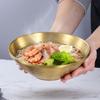 304 Stainless Steel Double Layer Heat-Insulated Ramen and Soup Bowl - Large Gold Noodle Mixing Bowl