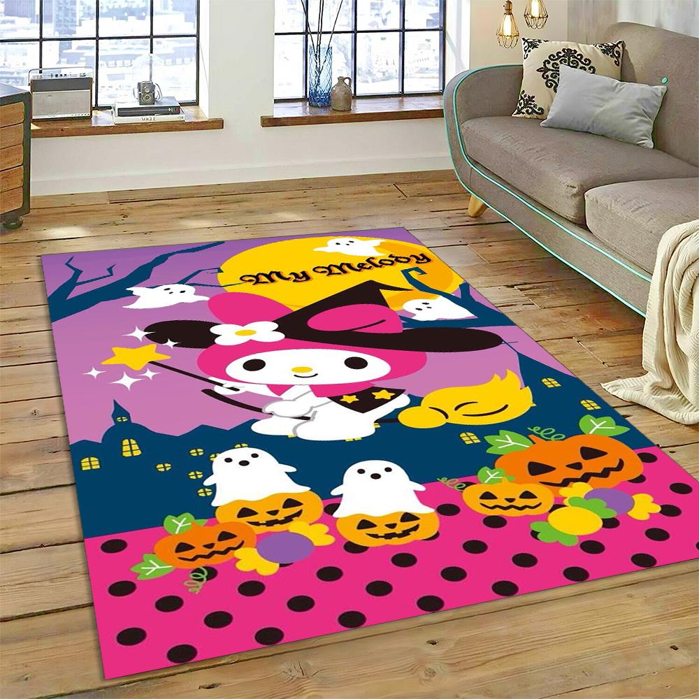 27 Style Cartoon Melody Melo Kawaii Sanrio Carpet Rug for Bedroom Living Room Home Sofa Decoration,kids Large Decor Floor Mat HD