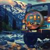 Camper Campfire Tire Cover Polyester Outdoor RV Spare Wheel Protector Accessory