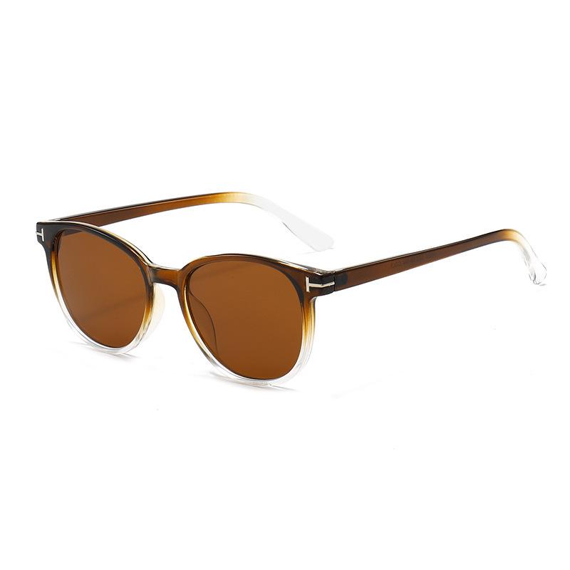 T-Shaped Round Frame Retro Sunglasses 2026 - European & American Street Style