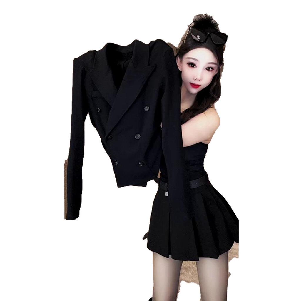 Spring 2026 Women's Fashion Chic Blazer & Pleated Skirt Set