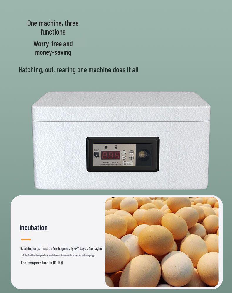 Weida Fully Automatic Small Incubator for Chicken, Duck, Goose, Pigeon, and Peacock Eggs