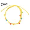 Adjustable Braided Bracelets for Women Handmade Bracelet Women, Bohemian Woven Wrist Rope Casual Minimalist Hand with Colorful Rice Beads, Knot