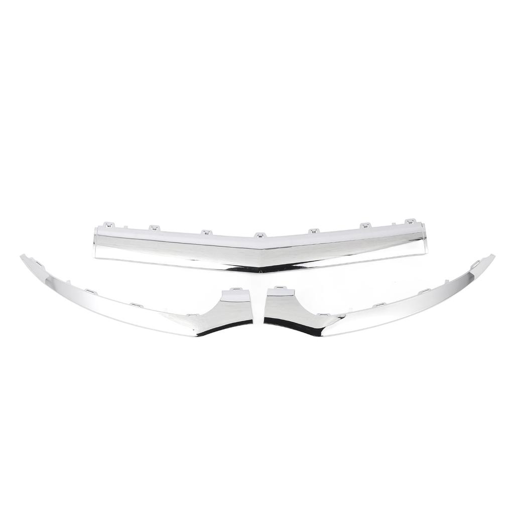 3pcs Chrome Front Bumper Lower Trim Molding 2188851574 Replacement for Benz C218 Facelift 2015‑2018