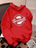 Autumn/Winter Boys' Casual Long-Sleeved Hooded Sweatshirt, Baseball Style, Casual and Trendy, Ideal for Outdoor Activities.