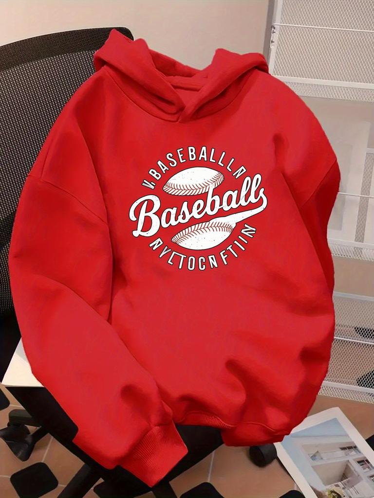 Autumn/Winter Boys' Casual Long-Sleeved Hooded Sweatshirt, Baseball Style, Casual and Trendy, Ideal for Outdoor Activities.