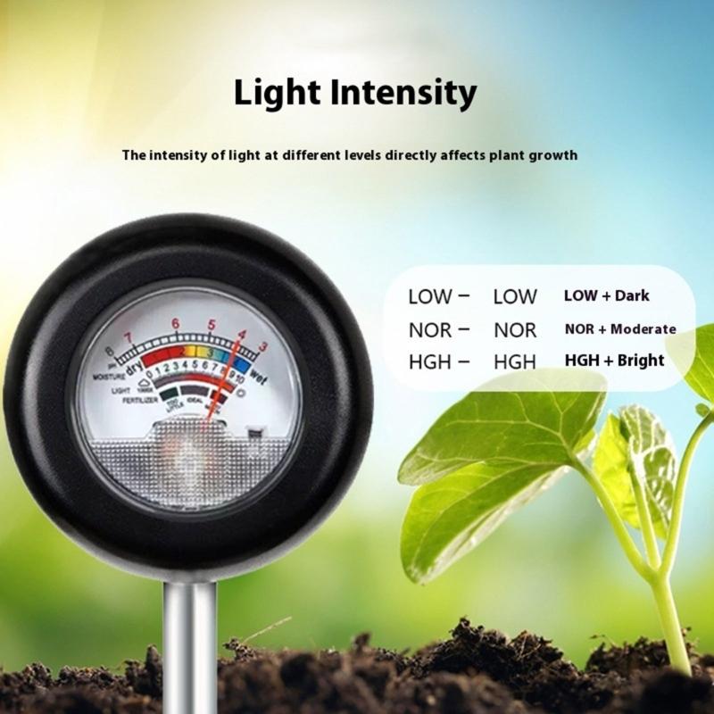 4 In 1 Soil Tester Analyzes Moisture Light Temperature Soil Nutrient Detectors For Gardening Agriculture Planting