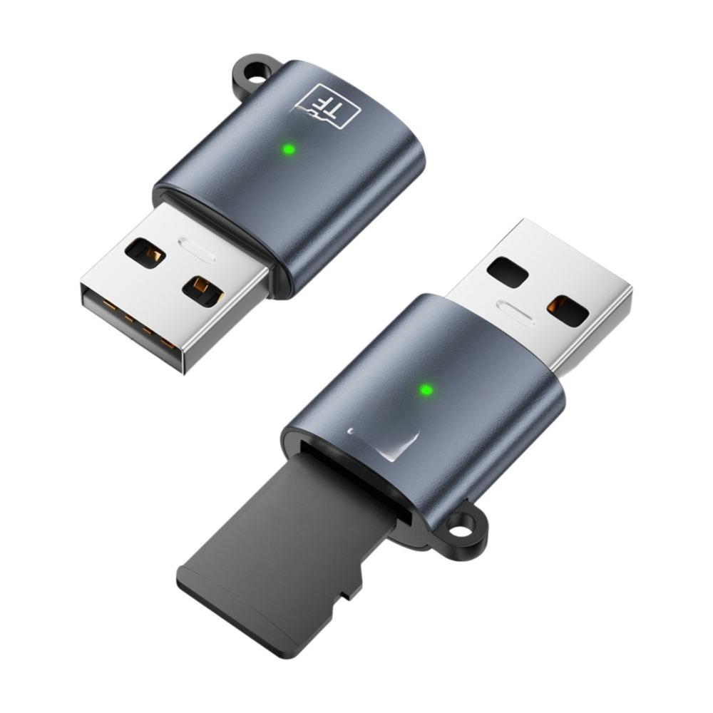 

480Mbps USB-A to TF Card Converter Plug and Play Mini USB-C to TF Card Reader High Speed Portable Memory Card Adapter