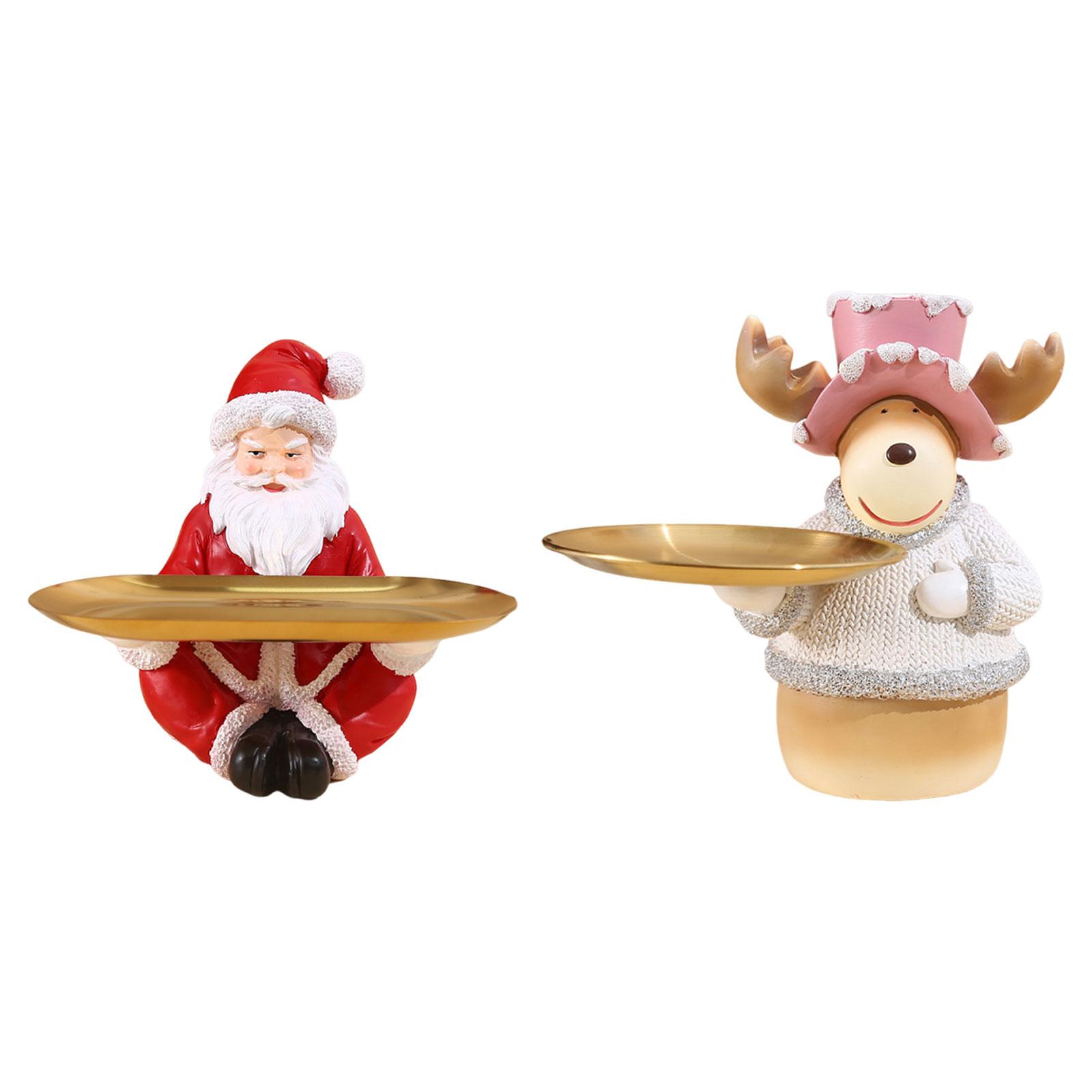 

Resin Christmas Storage Tray Creative Desktop Organizer Housewarming Gift for Christmas Decoration Adults Santa Claus