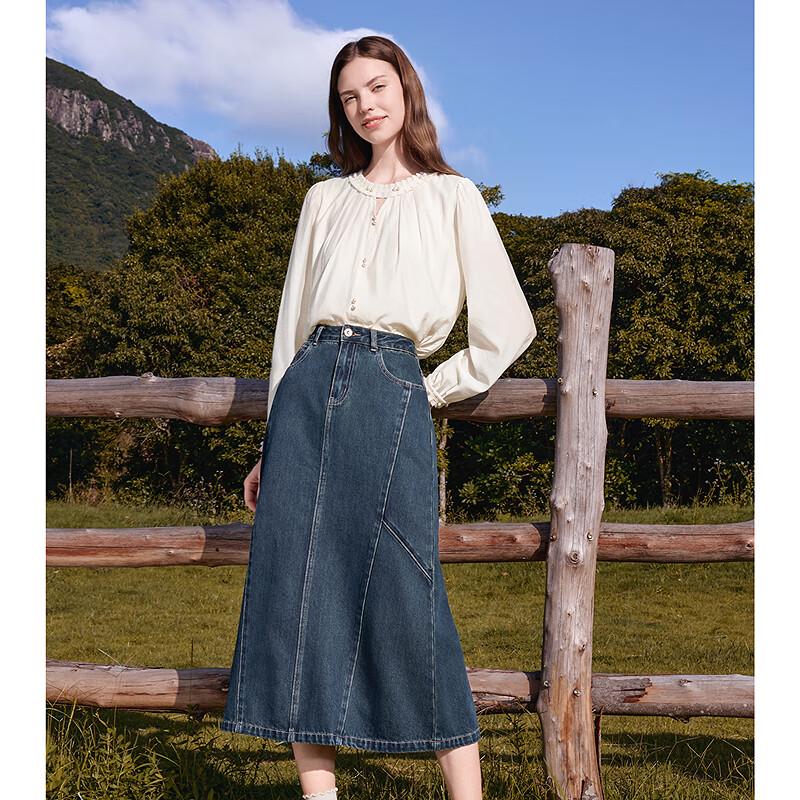 Betu Women's Elegant Beaded Long Sleeve Blouse