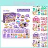 Colorful Eating Utensils Playset With Realistic Kitchen Accessories Storage Box For Children