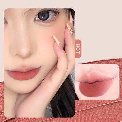 Air Soft Fog Lip Glaze Matte Velvet, White Lipstick, Naturally Not Sticky, Not Easy To Dip the Cup Lip Mud Girl