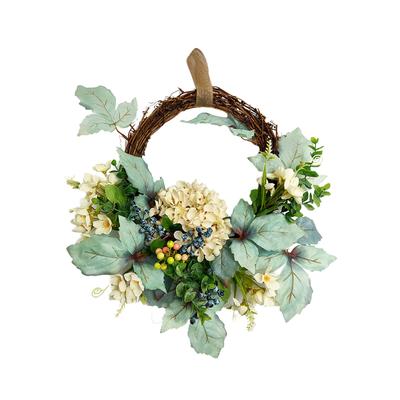 Τεχνητό Στεφάνι Ορτανσίας Ανοιξιάτικο Διακοσμητικό Κρεμαστό Πόρτας Στεφάνι Τοίχου για Σπίτι Πόρτα