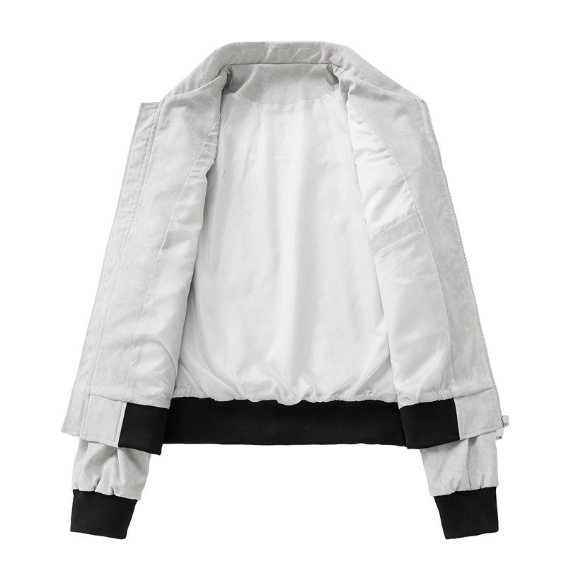 2025 Autumn Men's Fashion Casual Solid Color Lapel Jacket