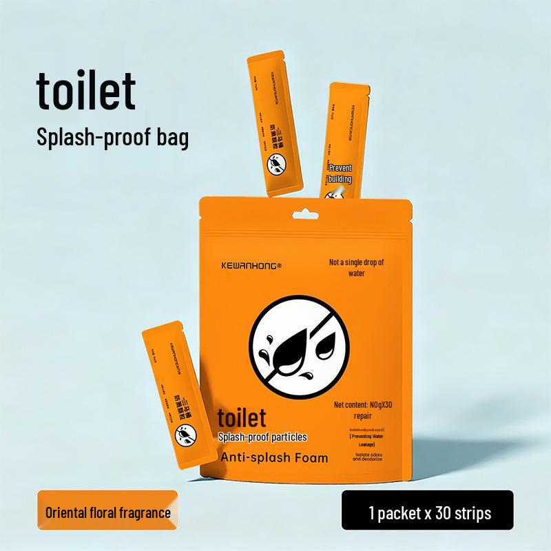 Travel Portable Antibacterial Toilet Cleaner - Anti-Splash, Deodorizing Granules with Independent Packaging