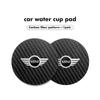 2 Pezzi Tappetino Antiscivolo per Auto Sottobicchiere Tappetino per Bicchiere d'Acqua in Fibra di Carbonio per MINI Cooper R60 R56 F56 F55 F57 F60 Countryman Convertibile tnrjc00