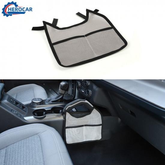 Gear Shift Side Net Pocket Storage Bag Organizer Holder For Bronco 21+ Gray