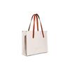 New COACH Pebbled Leather With Wax Plant Leather And Coated Canvas One Shoulder Handbag Tubas Men's White CH765-CAH