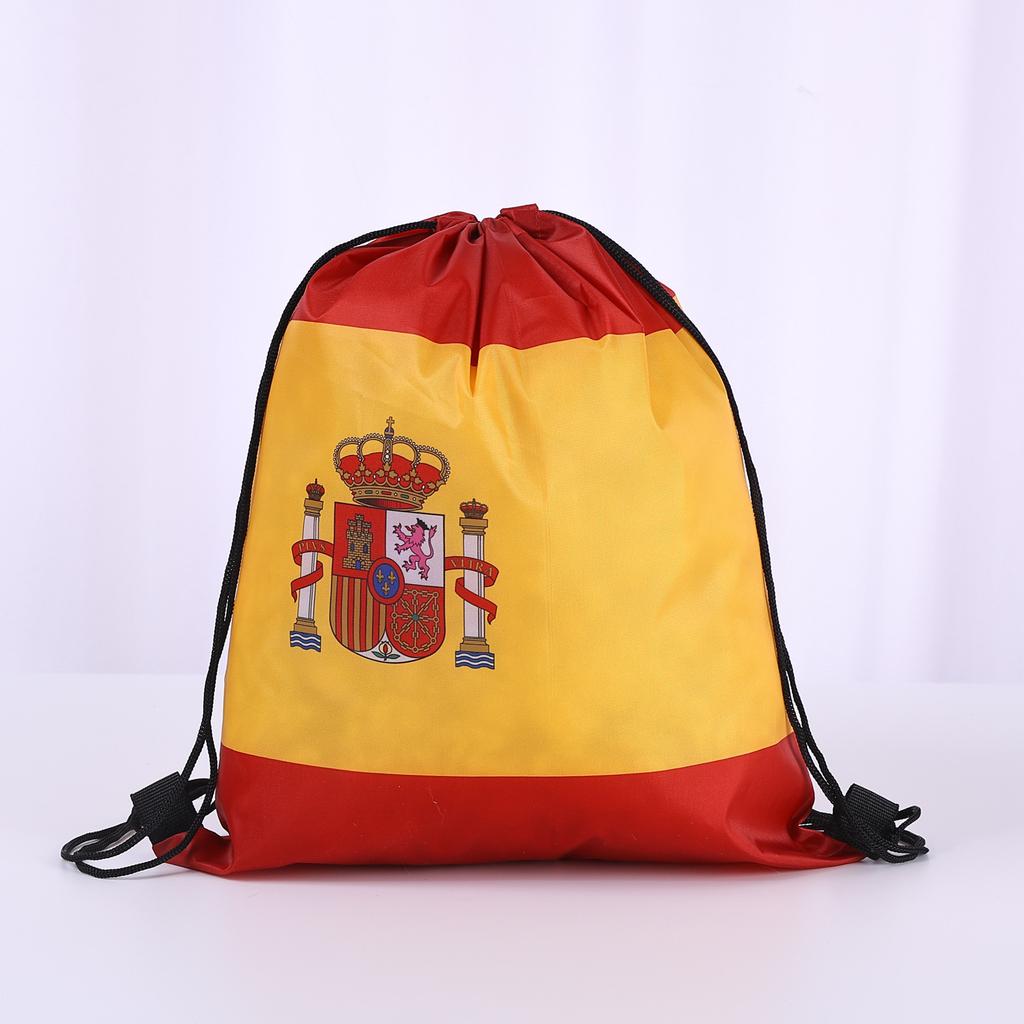 10pcs World Cup Football Drawstring Backpack for Various Countries, Drawstring Closed Football Training Bag for Team Use