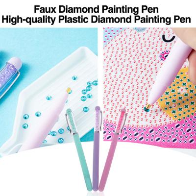 Rhinestone Painting Pen Diamond Art Tools with Mud Clay Metal Tips Resin Rhinestones Art Pick-up Pens for Diamond Art Cross Stitch Art Project