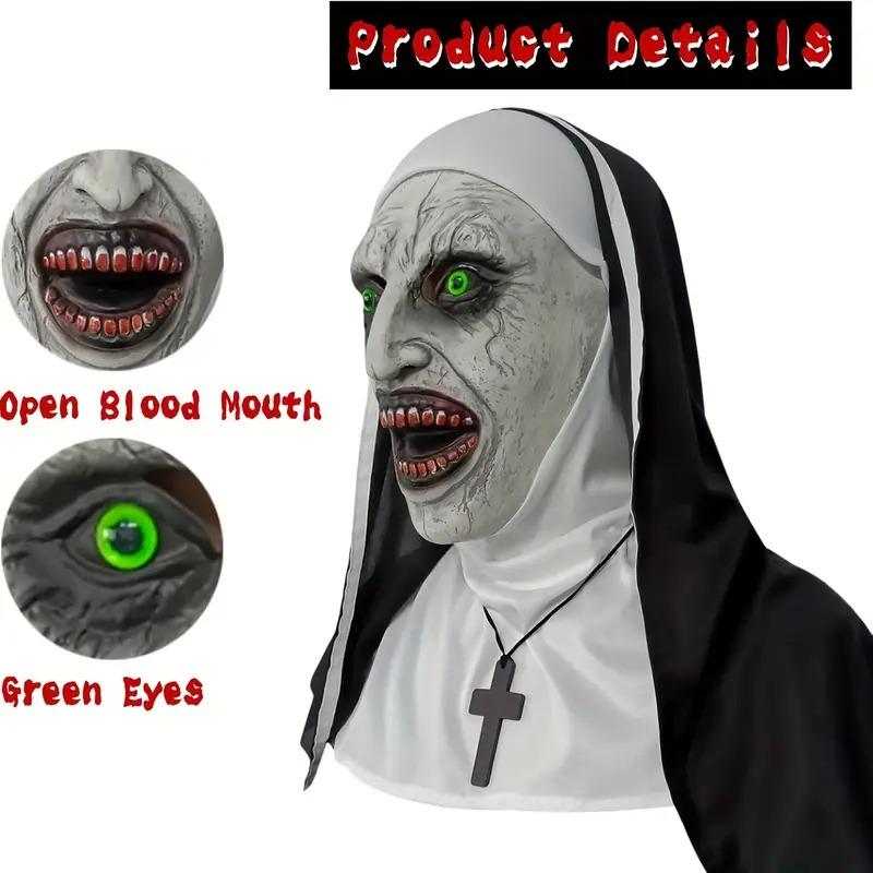 10PCS Scream Horror White Scare Mask Masquerade Skull Ghost Face Headgear Mask Halloween Party Horror Mask Spoof Props
