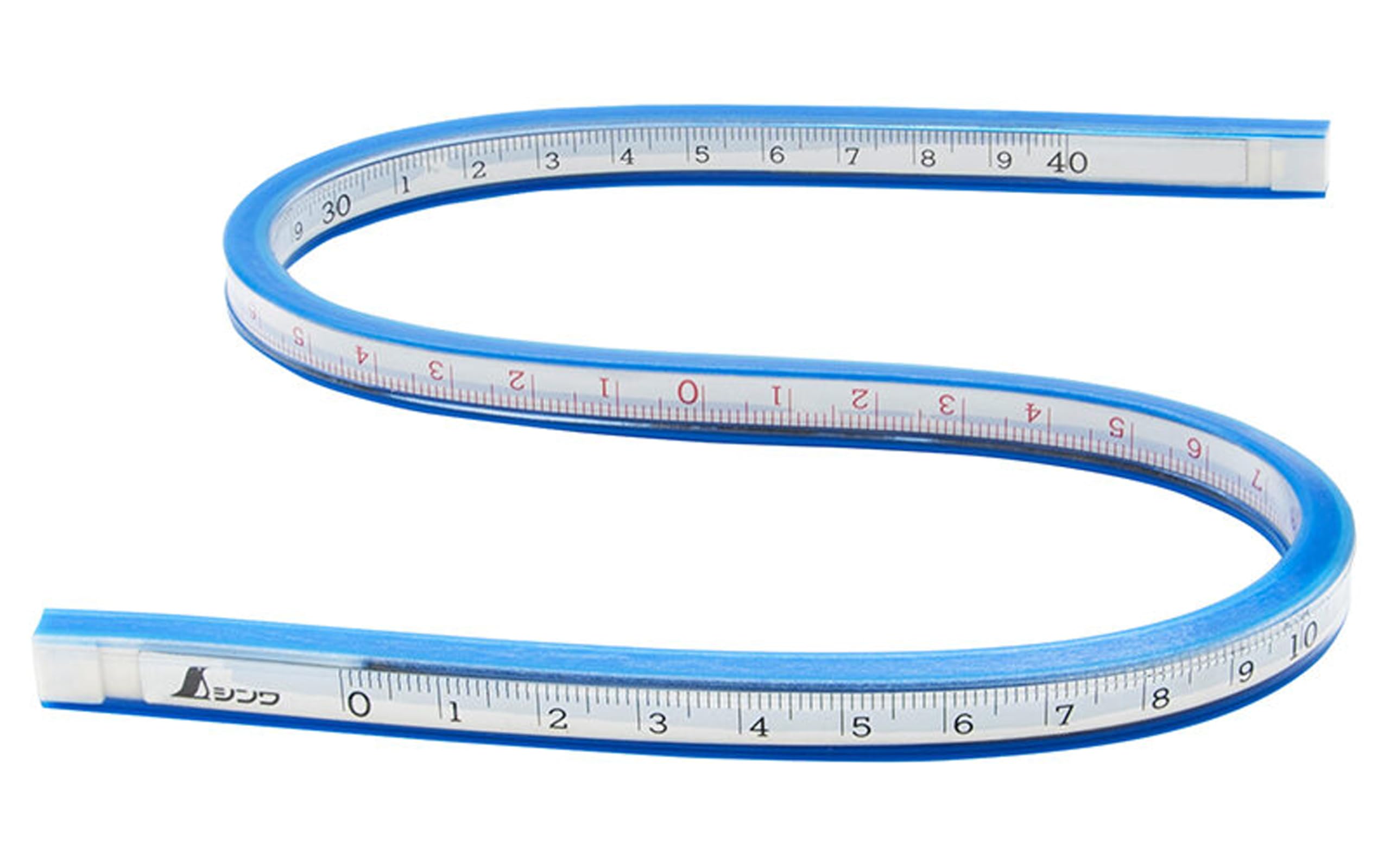 Shinwa Sokutei Flexible Curve Ruler with 74845 Scale, 40cm,
