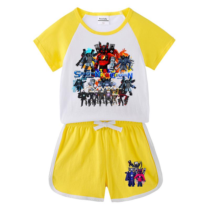 2026 Children's Summer Clothing Set: Boys and Girls Baby Sports Two-Piece with Hot Pants and Short Sleeve T-shirt