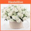 Artificial Rose Flower Bouquet With Silk Material For Home Decor And Wedding Events