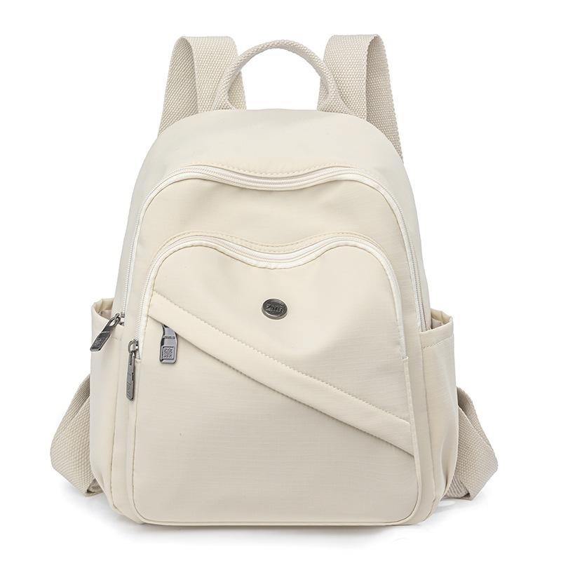 

Однотонный нейлоновый рюкзак Женский дорожный рюкзак Студенческий школьный рюкзак бежевый
