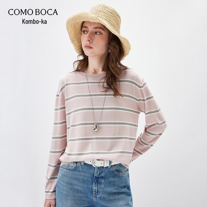 Kemong Boka Women s Lyocell Blend Striped Knit T-Shirt XL