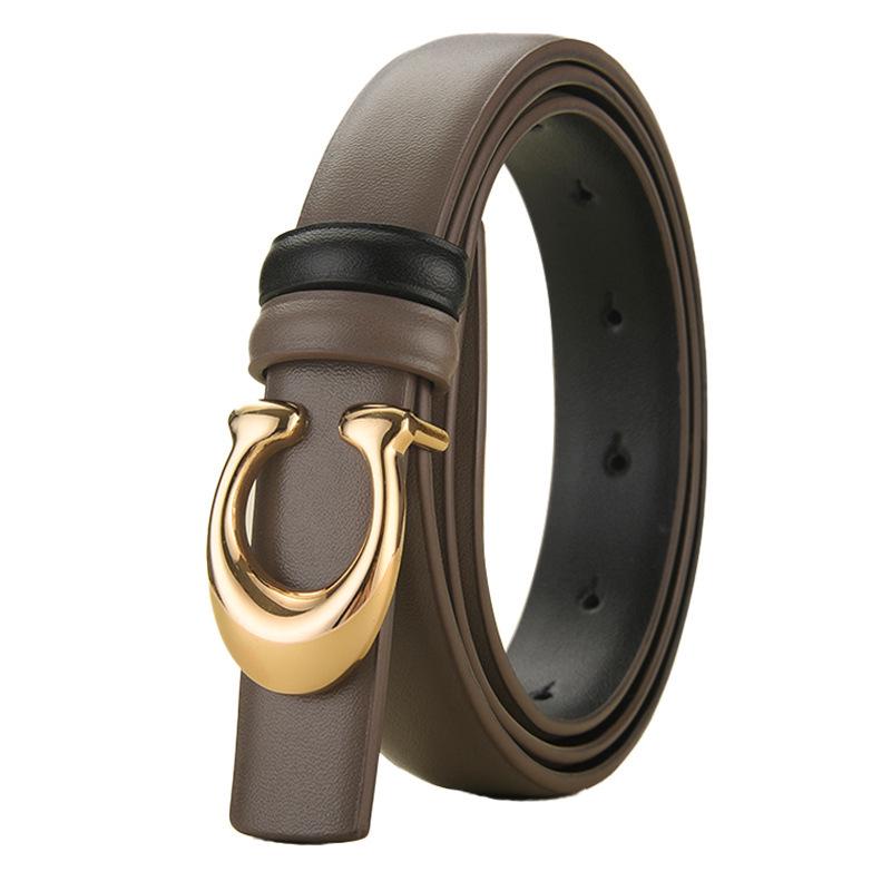 2023 Damen Echtleder Braun Gürtel - Vielseitiges, stylisches Sommeraccessoire