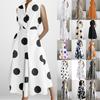 Women's Sleeveless Plus Size Casual Women's Clothing, Fashionable Loose And Large Swing Dress