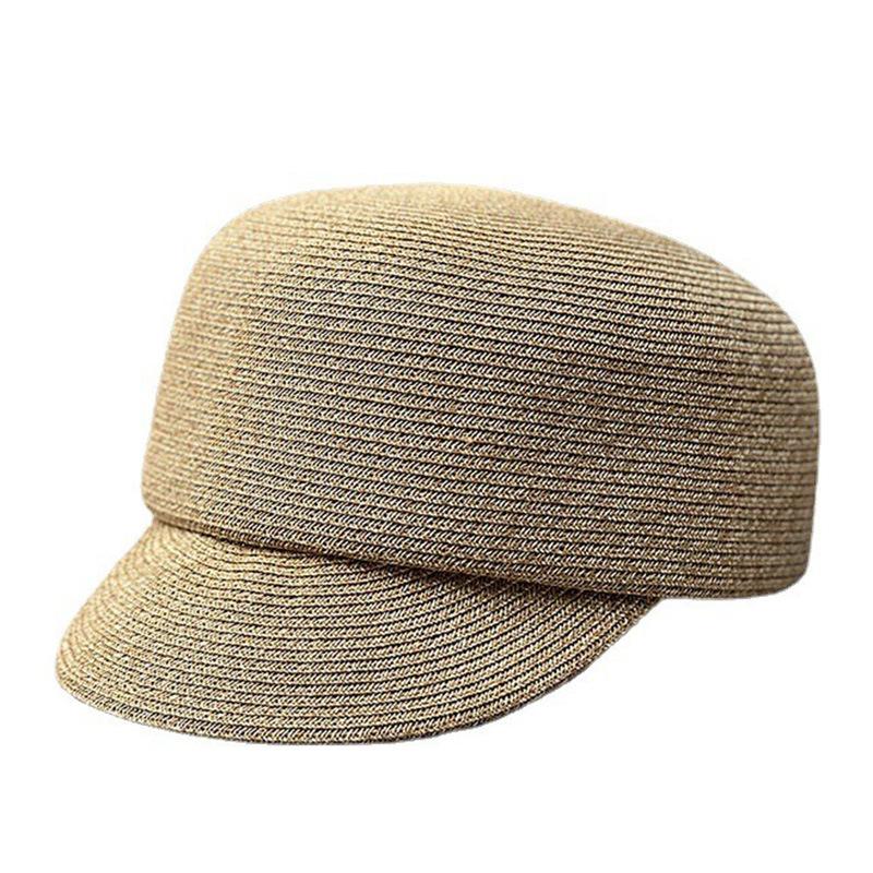 Delicate And Simple Fine Straw Equestrian Hat For Women'S Summer Concave Shape To Show Their Face, Small Travel Vacation Sunscreen And Sunshade Straw