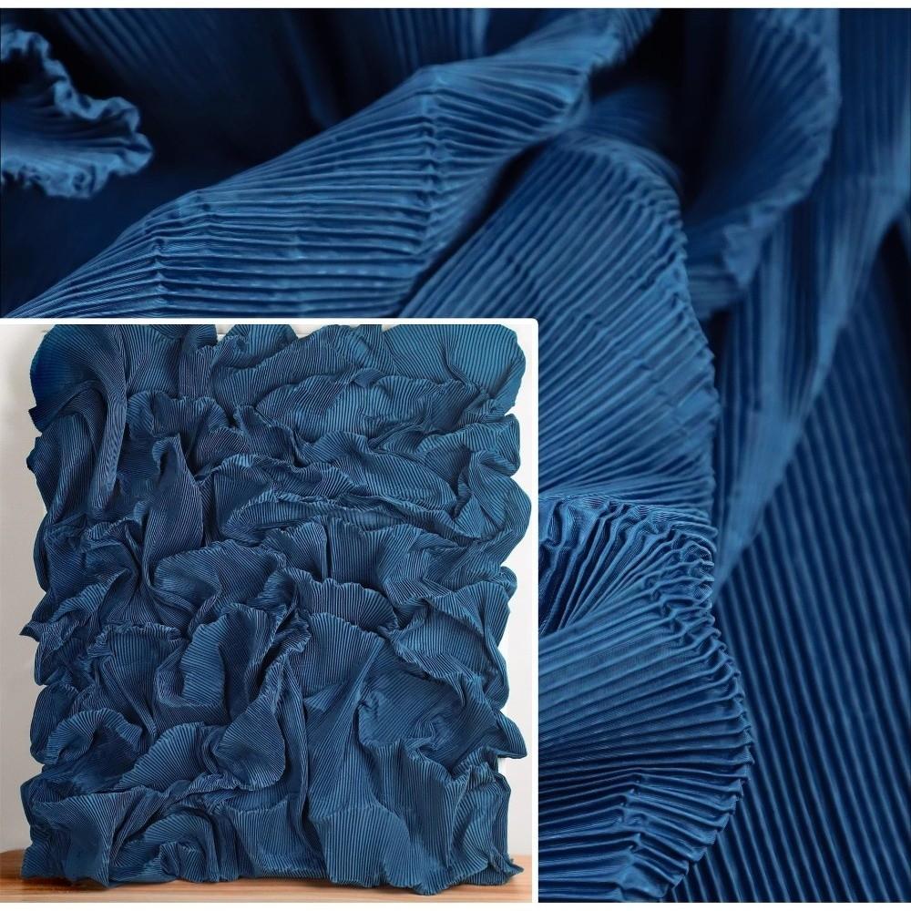 150x100cm Plissierter Stoff Knittertextur Mikroelastisch Chiffonstoff Akkordeonfalte Atmungsaktiver Stoff Satinstoff Kleidernähen