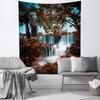 Anpassbares Naturwald-Wasserfall-Landschafts-Wandteppich-Dekorations-Wandbild-Wandteppich Wohnzimmer Leinwand-Wand-Wandteppich