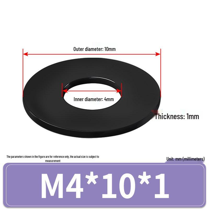 Rondella Piana Isolante in Gomma Nylon Plastica Ultra-Sottile, M3-M24