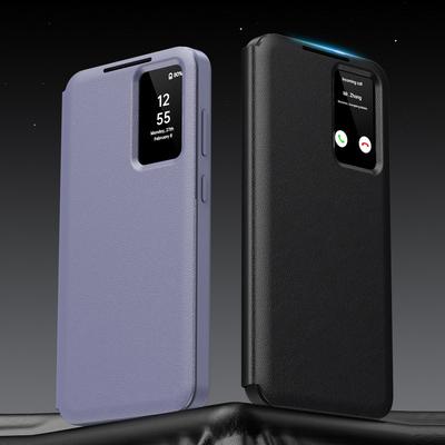 Full Protection Folding Leather Card Slot Case For Samsung S24 Ultra S23 Plus S22 Luxury Shockproof Soft Matte Phone Cover
