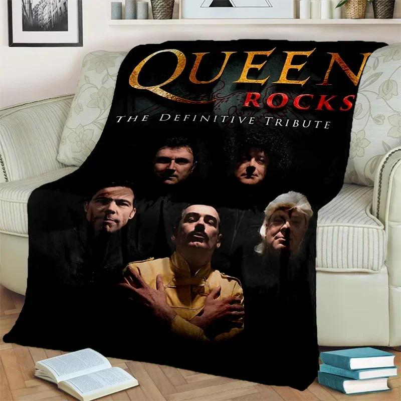 

3D ковдра Queen-Rock-Band Freddie Mercury, м яка ковдра для дому, спальні, ліжка, дивана, пікніка, подорожі, офісного ковдра, дитячого 80x60in