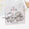 New Ginkgo Biloba Dangle Earrings for Women Gold Color Top Metal Statement Drop Earrings Boucle D'oreille Unusual Earrings