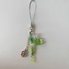 Grass Leaf Bead Pendant Phone Charm Hangings Rope Sweet Phone Chain Strap Bag Decoration Lanyard Keychain Accessory