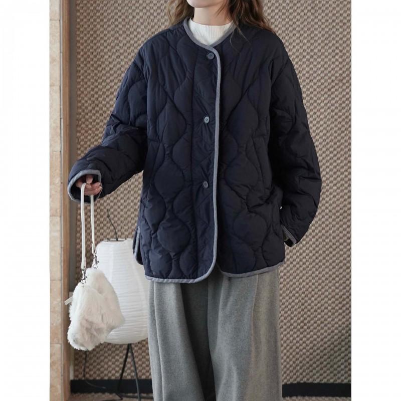 Womens Oversized Winter Duck Down Coat 95% Fill Power Warm Loose Fit Casual Jacket No Hood