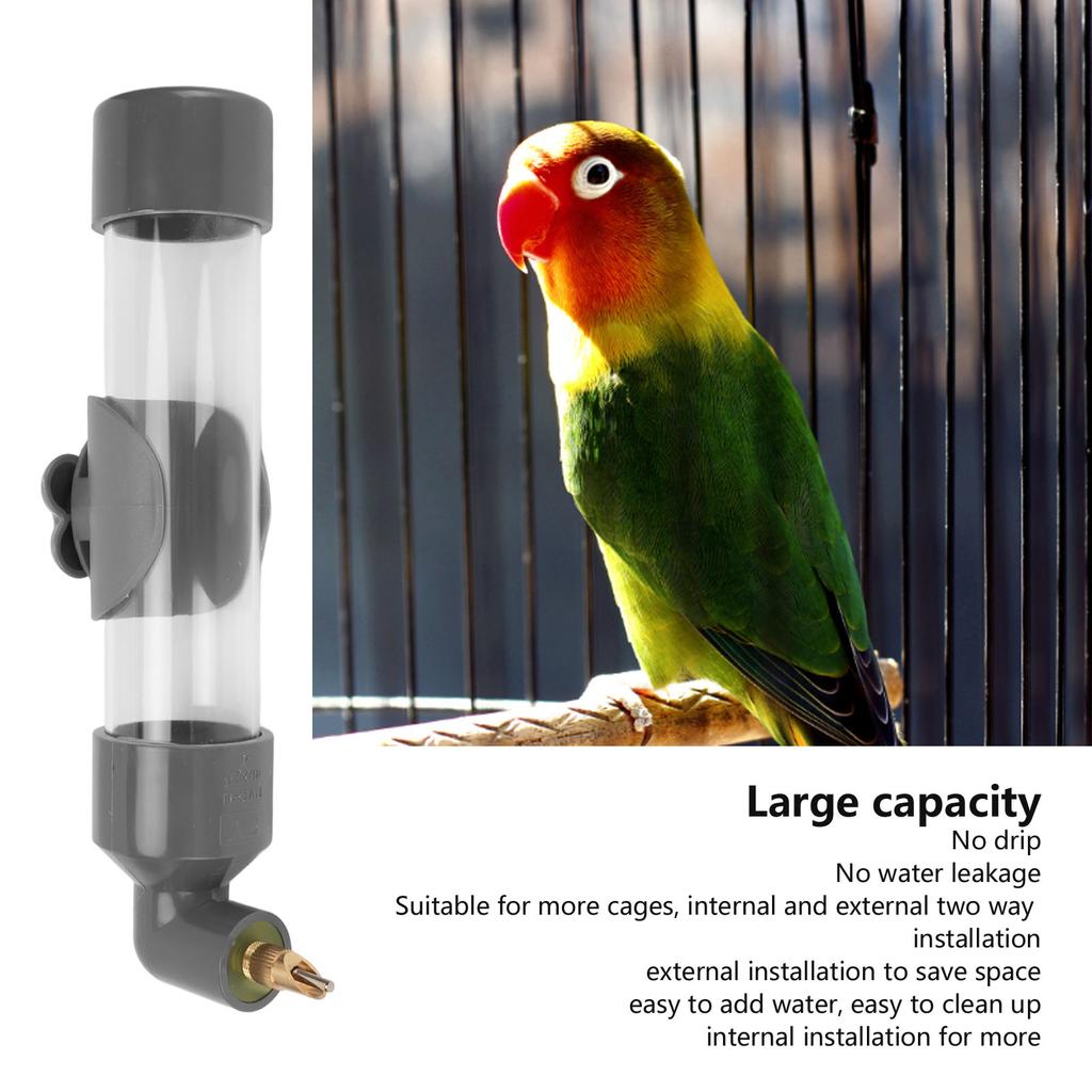 Automatic Drinking Device Safe Acrylic Bird Drinking Water Bottle Bird Water Feeder for Small Medium Large