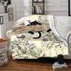 1pc Cat Garden Lightweight Flannel Blanket, Comfortable and Warm Blanket, for Office and Camping Sofa Bed155