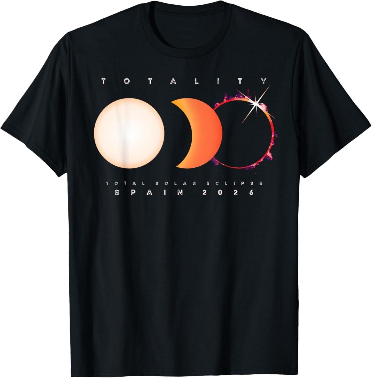 Solar Eclipse Spain 2026 Shirt Total Eclipse T-Shirt Unisex T-Shirt XL