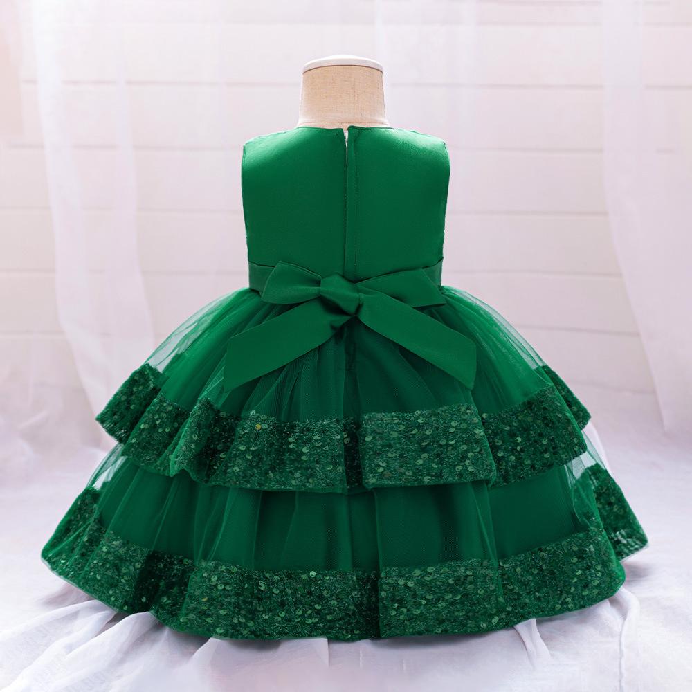 Girls Dress Wedding Newborn Baby Dress Christening Baptism Dresses with Cute Bow Toddlers Girl Birthday Party Ball Gown L2220
