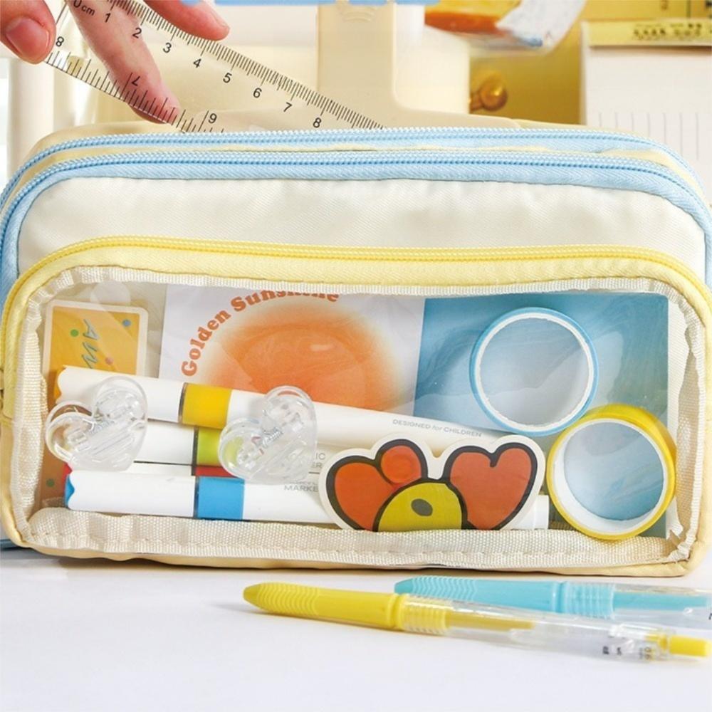 Portable Large Capacity Pencil Case Beauty Bag Cosmetic Storage Bag  Kids Children