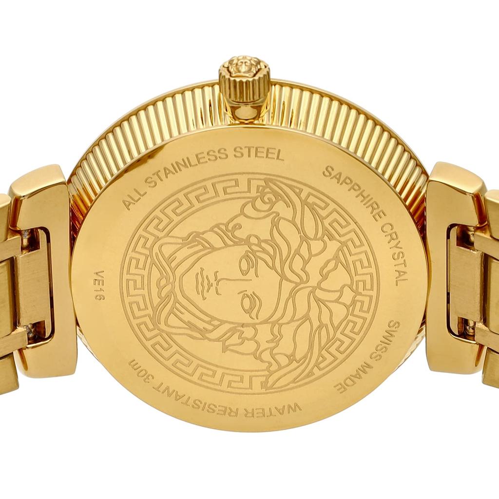 Uhr DAPHNIS Weißes Zifferblatt Edelstahl Saphirglas Quarz 35MM Schweizer Uhr V16070017 Gold [Versace] Damen [Artikel]