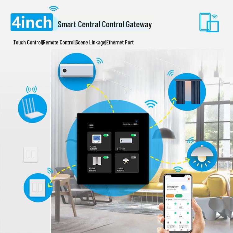 Tuya Smart 4-inch Zigbee Gateway with Alexa Voice Control - Linux Version