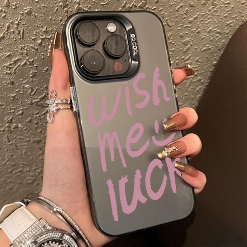 Luxury Trend English Letter Phone Case For iPhone 15 14 13 12 11 Pro Max Mini X XR XS 7 8 Plus SE2 Lens Protection Plating Cover