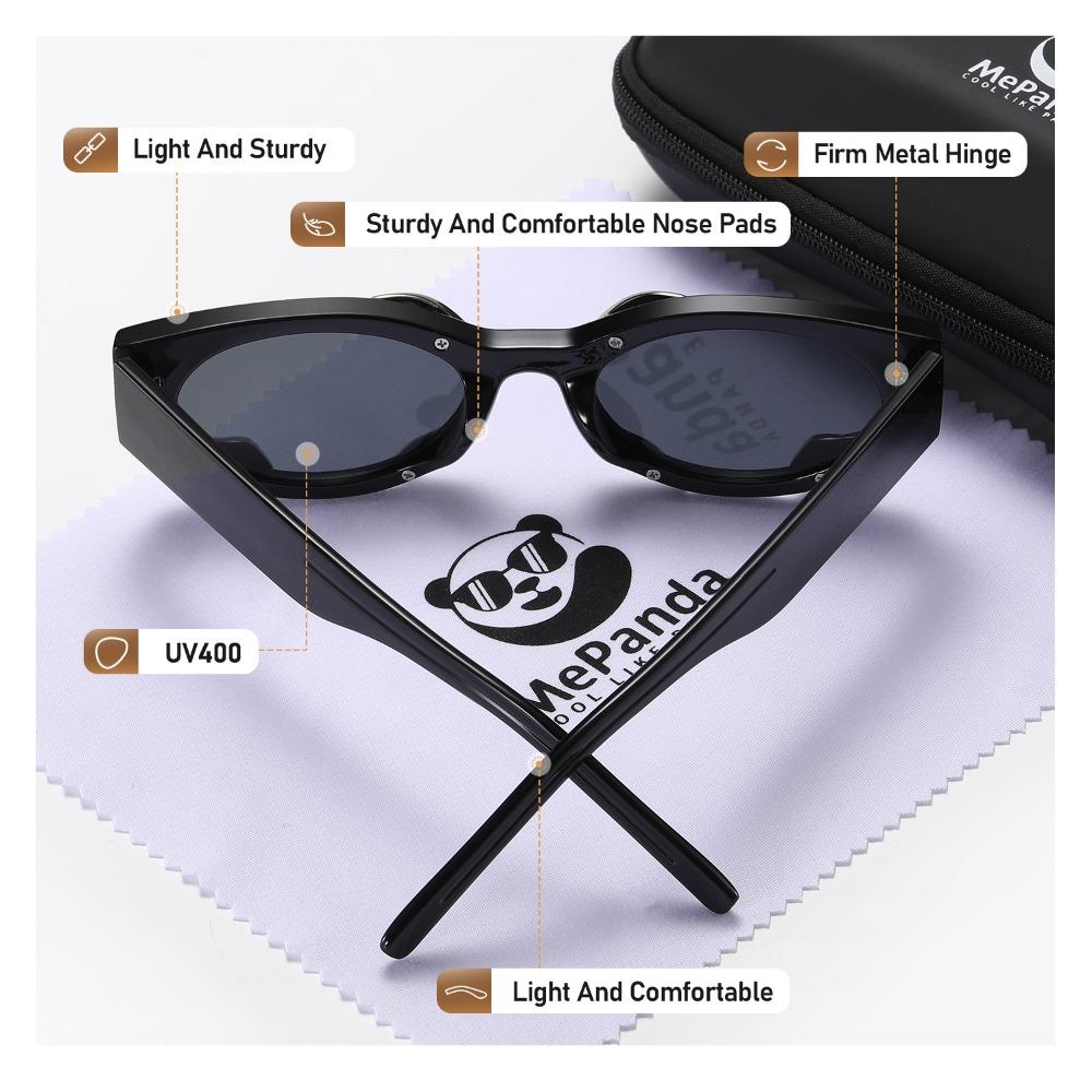 Модные солнцезащитные очки MePanda унисекс в форме змеи в ретро-стиле «кошачий глаз» — фото 3